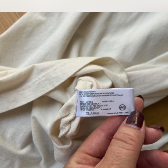 |AG| ADRIANO GOLDSCHMIED LONG SLEEVE RAGLAN Baseball Tee XL - Picture 7 of 7